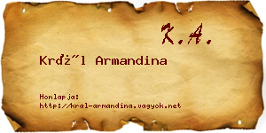 Král Armandina névjegykártya